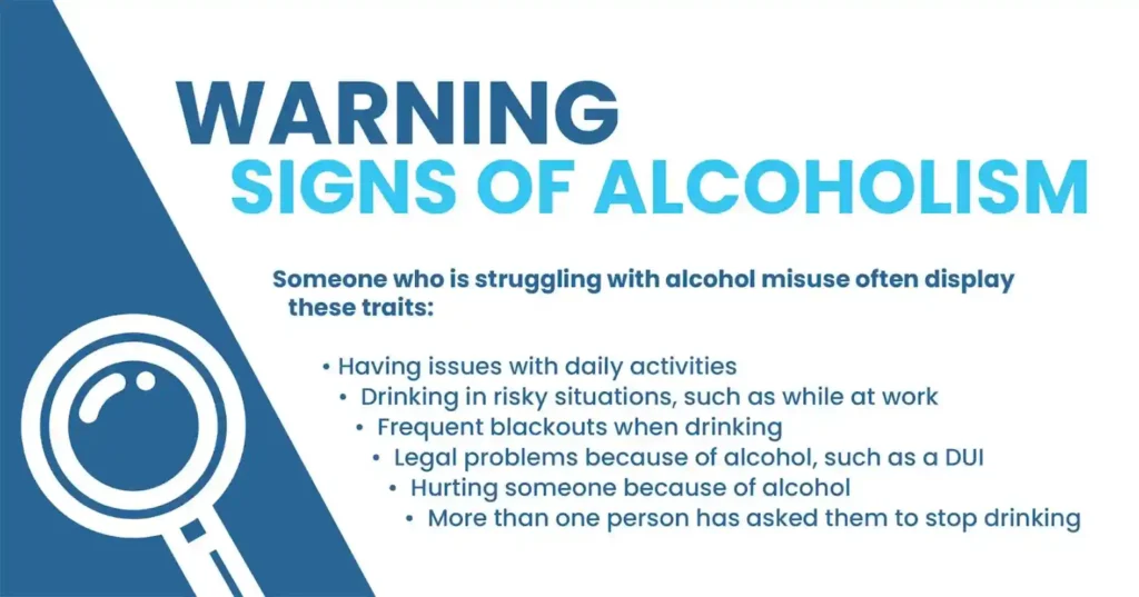 Signs and symptoms of alcohol addiction