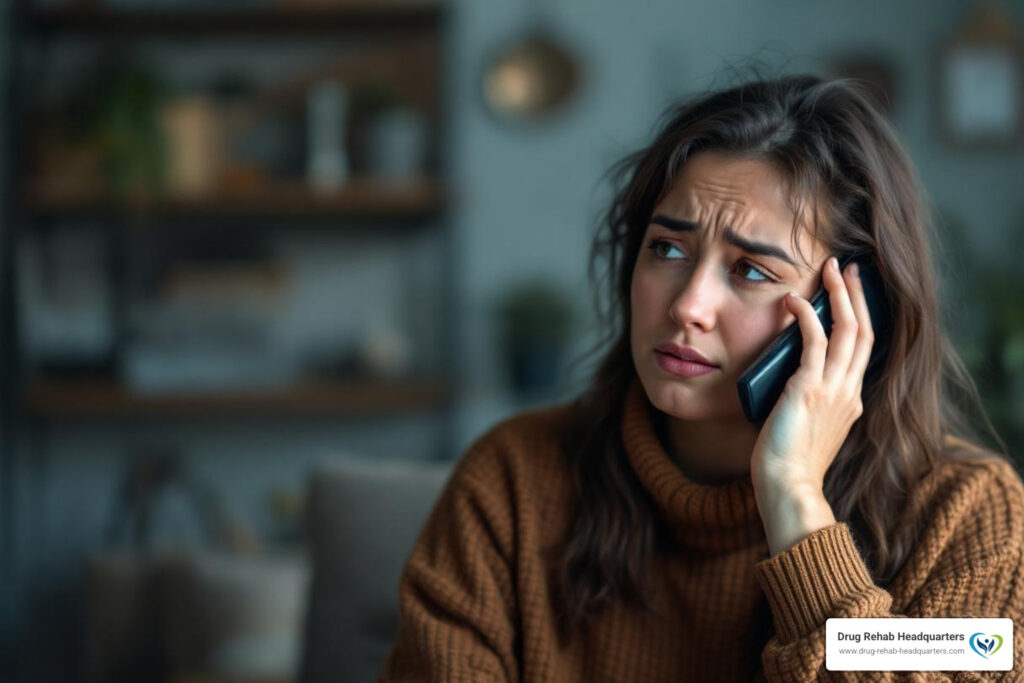 Person reaching out to a 24/7 drug addiction helpline for confidential support and recovery guidance