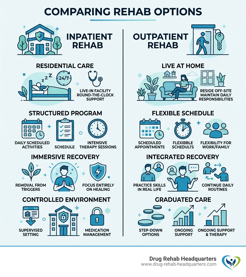 inpatient vs outpatient rehab